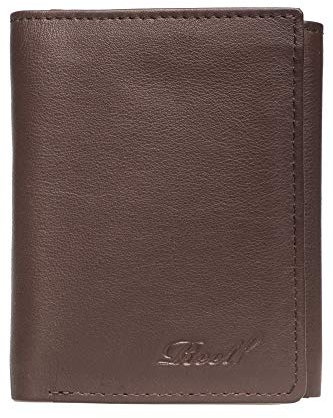 Reell Mini Trifold Wallet, Leder Geldtasche, Geldbörse, Portemonnaie