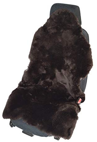 Autositzbezug aus echtem Lammfell Naturform kurzwollig für Stoffsitze (Mokka)
