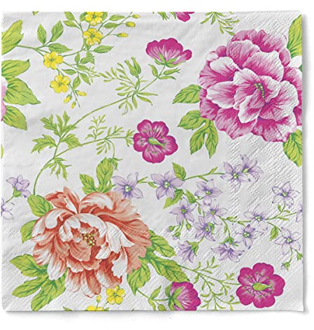 Sovie HOME Tissue Serviette ENNA | Ideal für Hochzeit und Feste im Frühling und Sommer | 33x33 cm | 20 Stück