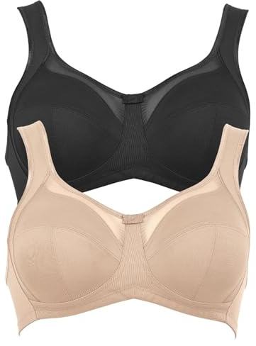Anita 2er Sparpack Komfort BH Clara 5459 Gr. 80B in 1xhaut 1xschwarz