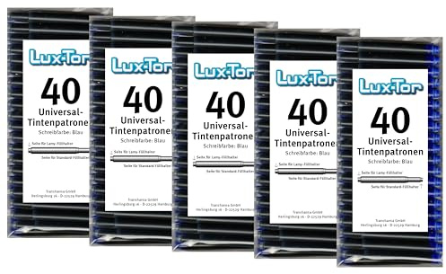 Luxtor Universal Tintenpatronen f??r Lamy Herlitz Pelikan Reform Online/blau (200 St)