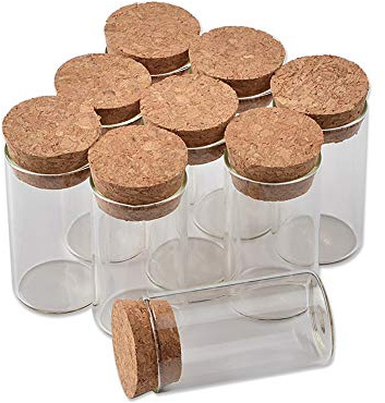 Jarvials 24pcs Leere Glasflaschen mit Korken Lucency Fläschchen Gläser Behälter für Lebensmittel Flüssigkeit Geschenke Lagerung 15ml Glasflaschen Großhandel (24, 15ml)