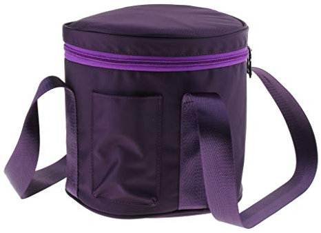 B Blesiya 11-Zoll Klangschalentasche Aufbewahrungskoffer Klangschalenträger - Violett