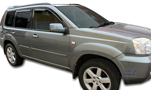 J&J AUTOMOTIVE | Heko Deflecteurs d'air Déflecteurs de Vent Compatible avec X-Trail T30 2001-2007, Ensemble 4 pi?Ces, Aérodynamique, Montage Facile