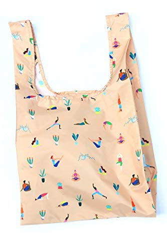 𝟭𝟬𝟬% 𝗥𝗘𝗖𝗬𝗖𝗟𝗘𝗗 KIND BAG Reusable Shopping Tote Bag | Recycled from 6 Plastic Bottles (Yoga Girls) | Strong Foldable Large Washable Sustainable