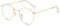 JoXiGo Blaulichtfilter Brille Ohne Stärke Anti-Müdigkeit UV-Schutz Computerbrille Retro Rund Metallgestell Brillenfassung mit Brillentasche