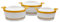 SQ Professional Fionna Insulated Hot Pot Set 3pc Food Pot Insulated Casserole Serving Dish Set with Lid Thermal Food Container Keep Food Warm & Cold 1-1.5-2.5L (White)