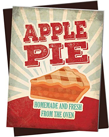 XL Kühlschrankmagnet mit American Diner Classics - Apple Pie Motiv