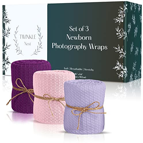 Twinkle Nest Baby Wrap: Newborn Photography Wrap. Baby Photoshoot Prop for Boy or Girl. Baby Swaddle Wrap and Receiving Blanket for Newborn Photography Props. Baby Photo Props