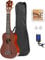 MAX UKEY Ukulele Komplett Set inkl. Plektren, digitalem Stimmgerät und Tasche, 21 mini Gitarre, Ukulele Erwachsene mit Zubehör für Anfänger, Soprano, 4 Nylon Saiten, 12 Bünde - Braun