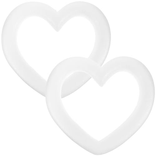 Operitacx 2pcs Christmas Ring Diy Craft Heart Shaped Garland Decor for Party Hanging Ring Craft Supplies for Christmas Bunting Decorations