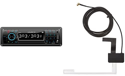 Majestic DAB-443 - Autoradio RDS FM/DAB+ PLL, Bluetooth, Lettore CD/MP3, Ingressi USB/SD/AUX-IN & Pioneer CA-AN-Dab.001 Antenna per Auto Dab, Nero/Antracite