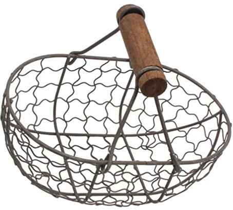 Cabilock Küchenaufbewahrung Vintage Draht Eierkorb Für Obst Brot Und Küchenwerkzeuge Praktischer Organizer Für Frische Eier Für Küche Wohnzimmer Und Esszimmer