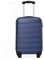 Merax Trolley Koffer, Hartschalenkoffer, Reisetrolley mit Rollen und Kombinationsschloss, Erweiterbar Handgepäck Koffer, Reisekoffer mit Teleskopgriff, 4 Rollen ABS-Material, M-65*44.5*27.5 Dunkelblau