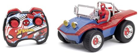 Jada Toys Marvel Spider-Man RC Buggy (19 cm) mit Spider-Man Figur - ferngesteuertes Auto mit Fernbedienung & Turbo-Funktion für Kinder ab 6 Jahre, max. 9 km/h