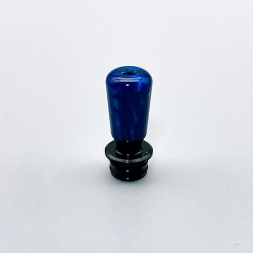 WratryParts 510 MTL - Boquillas de resina de acero inoxidable con punta de goteo para tanque de 510 hilos RTA RDA Subohm (negro azul)