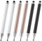 AmberVec Lot de 6 stylets pour écran tactile compatibles avec iPhone, iPad et tous les appareils à écran tactile : tablettes, Android, ordinateurs portables, ordinateurs portables - Noir, or rose,