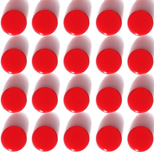 ZDZBLX Magnete für Magnettafel, Mini Magnete Stark Kühlschrankmagnete, Bunte Rund Kleine Magnet für Whiteboard, Tafel, Pinnwand, Schule – 20 Stück Rot Magneten Starker Halt, für Kühlschrank Magnetwand