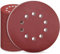 STEBRUAM 30 pièces de papier abrasif 225mm disques abrasifs grain P240 10 trous en rouge pour ponceuse à sec ponceuse orbitale ponceuse girafe