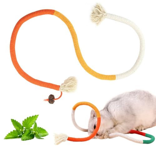 YANGCHUN Katzenminze-Spielzeug zum Beißen, interaktives Katzenspielzeug für Indoor-Katzen, Kätzchen-Zahnen, Kauspielzeug, Seil, gefüllt, natürliche Katzenminze, Kau-Zahnreinigung, Stressabbau,