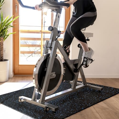 KARAT Bodenschutzmatte Fitnessgerät, Unterlegmatte für Crosstrainer, Laufband, Multifunktionsmatte Keller Trainingsmatte, Schall- und stoßdämpfende Antivibrationsmatte