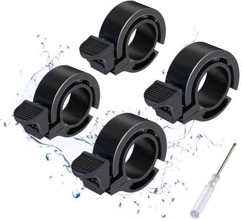 Chiluxendo Fahrradklingel(4Pcs), Rennrad Klingel Gravel Bike Fahrradhupe, Mini Compact Verdecktes Fahrrad Glocke Fahrradglocke Fahradklingel, Mountainbike Radklingel Rennradklingel Schwarz