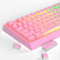 MageGee Double Shot PBT Pudding Keycaps 130 Keys, Translucent Layer, Full 104 Key Set, 16 Additional Keycaps, OEM Profile, Mechanical Keyboard Accessories - Pink