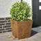Homgoday Macetero de metal para jardín, 2 unidades, 40 x 40 x 40 cm, acero corten