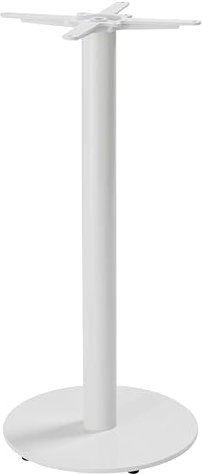 Oviala Pied de Table Haut en Acier et Fonte Blanc Dover