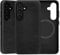 Rumwot Renuine Leather Mobile Phone Case for Samsung Galaxy S25 Plus, Vintage Oil Wax Leather Case with MagSafe and Wireless Charging, Metal Buttons Camera Bezel, Ultra Thin Fit (Black)