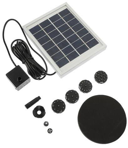 Happyyami 1 Satz Brunnen im Freien Solarwasserpumpe für den Garten Springbrunnenpumpe für Pool Outdoor- solarbrunnen solarbrunnem Gartenwasserpumpe solare Wasserpumpe Plastik Black