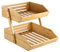 Kesper | Regal mit 2 Ablagen, Material: Bambus, Maße: B33 x T 38 x H 28 cm, Farbe: Braun | 58852