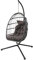 Swing Chairs,Egg Chair Rattan Hanging with Cushion, Foldable Egg Chair Outdoor Indoor, Garden Patio Hammock Chair with Stand & Adjustable Height, upto 130 Kg Weight Capacity (Dark Grey)