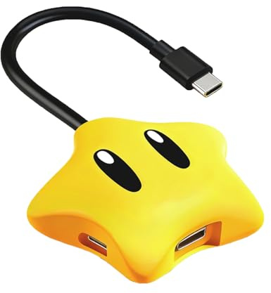 RREAKA Switch2 Dock für Nintendo Switch 2 & 1, Sternadapter mit 4K@60Hz, USB 3.0 Port, Typ C 100W Ladung, LED-Licht, tragbare Star-Dockingstation, für Switch1/2