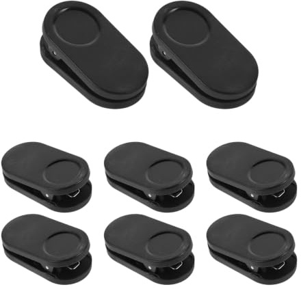 WRITWAA 8PCS Wireless Microphone Lapel Clip - Magnetic Lavalier Mic Holder for Shirt Tie - Classroom Voice Amplifier Wire Clamp Attachment Black