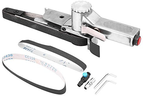 Qiilu 20mm Máquina de correa neumática, Herramienta neumática Lijadora de banda de aire