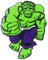 GK Aufnäher zum Aufbügeln oder Aufnähen, Motiv: Unglaublicher Hulk Running, 8,5 x 6,5 cm, Grün, Superheld, Patch