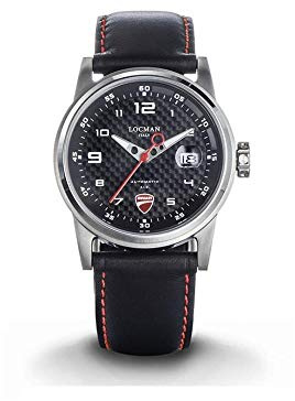 Herrenuhr Ducati Automatik Schwarz und Rot Locman