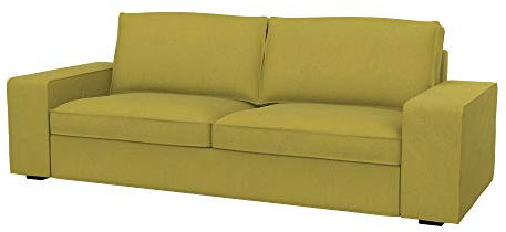 Soferia Sofabezug Kompatibel Mit Kivik 3er-Sofa Sofaüberzug Sofaüberwurf Sofaschoner Cover Wasserabweisend Fleckschutz Softi Gelb