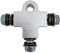kweiny Raccord de tuyau de frein hydraulique pour motocyclette Adaptateur à trois voies avec boulon creux M10(Carré)