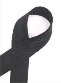 Slantastoffe 5 m Schrägband Baumwolle 15mm 14 Farben (Schwarz)