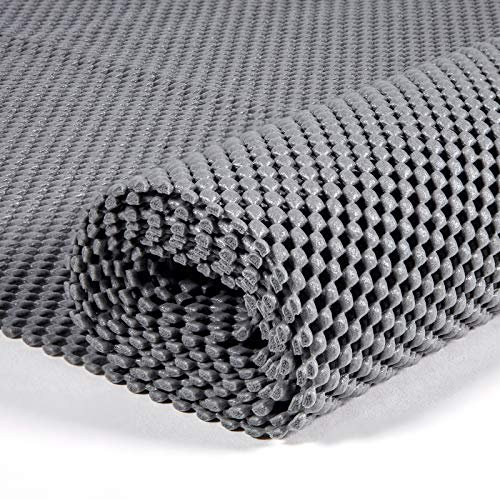 fowong Anti Slip Rug Underlay,150cm x 100cm Non-Slip Mat for Carpets & Hard Floors - Grey