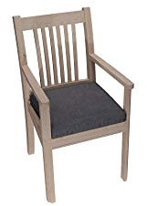 chilly pilley Stuhlkissen Gartenkissen Gartenstühle Stuhlauflage Stuhlpolster Sitzkissen Abnembar Bezug Mit Reißverschluss Auflage Set Garten Kissen (45x45x5, Grau)