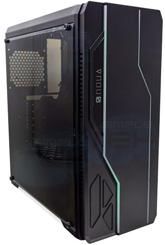 SIMPLETEK PC, zusammengebaut, Computer Desktop Gaming Intel Core I7 3770 Quad Core bis zu 3,9 GHz gekühlt mit Flüssigkeit RGB FPS Spiel, Grafik 3D 2D Design Festplatte 2 TB - SSD 240 GB - RAM 16 GB