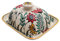 Butterdose mit Deckel Keramik Bunt Handbemalt (Blumen Gelb)