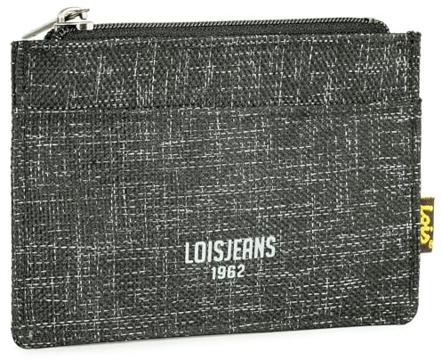 Lois - Geldbörse Herren Kreditkartenetui Herren Karten Portemonnaie Cardholder Herren Kreditkartenetui, Schwarz