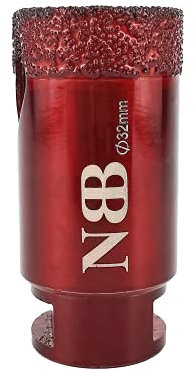 NBB Sega a tazza diamantata con M14, per foratura professionale a secco o ad umido su porcellana dura, ceramica, piastrelle, granito, marmo, veloce, durevole, per smerigliatrice angolare(1,32mm)