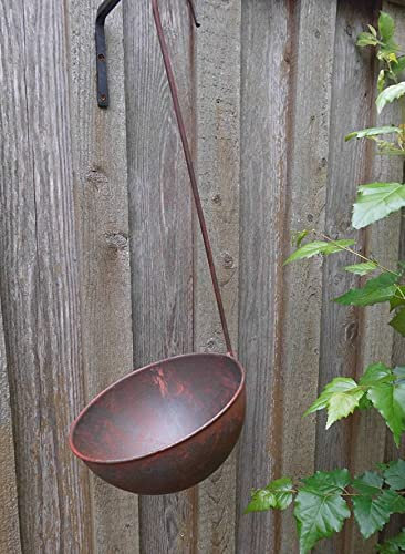 Deko-Impression Breite Vogeltränke Vogelbad Schale z. Hängen Eisen massiv D 20 cm