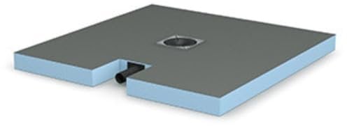 WEDI Duschwanne Extra-Plat Plano, 1200 x 900 x 65 mm, mit integriertem horizontalem Ablaufgarnitur, seitlicher Ausgang 900 mm