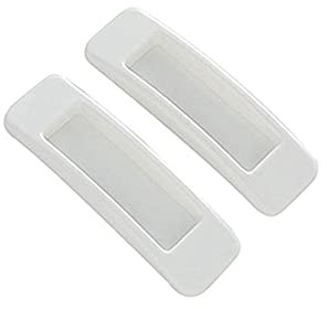 Maniglia scorrevole autoadesiva, 2 pezzi, maniglie scorrevoli autoadesive Plastica ABS per armadi, cassetti, per finestre interne, porte bagno, 11 x 3 cm, colore: bianco
